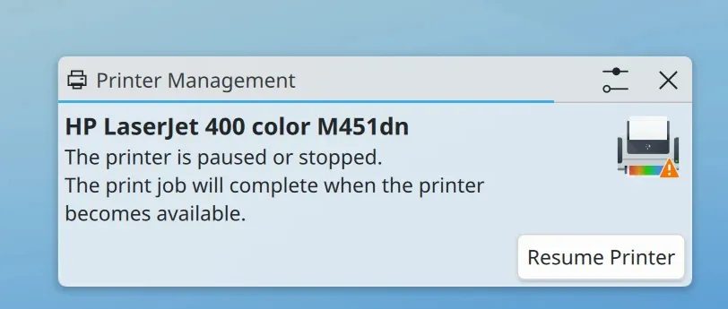 KDE Plasma 6.8 improves remote desktop and warns about unavailable printers KDE Plasma 6.8 improves remote desktop and warns about unavailable printers