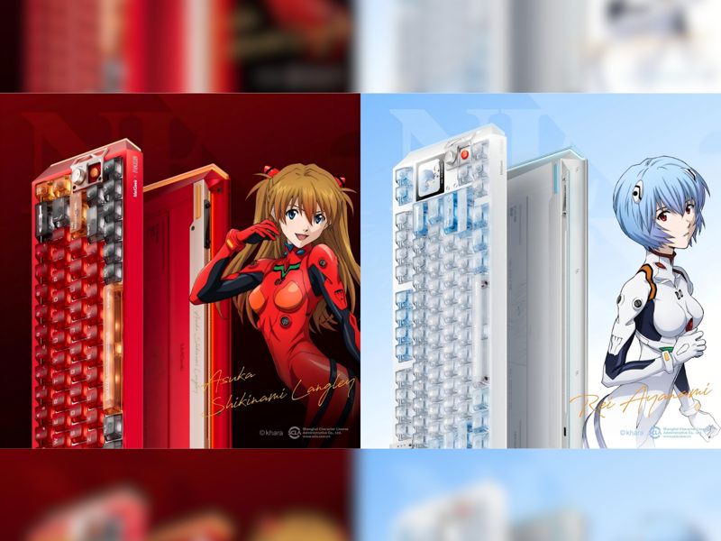 MelGeek Evangelion keyboards: Rei edition adds 60Hz OLED touchscreen, costs $459