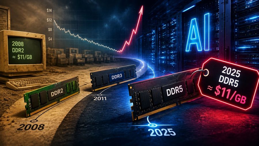 RAM prices return to 2007 levels as AI demand creates DRAM shortage