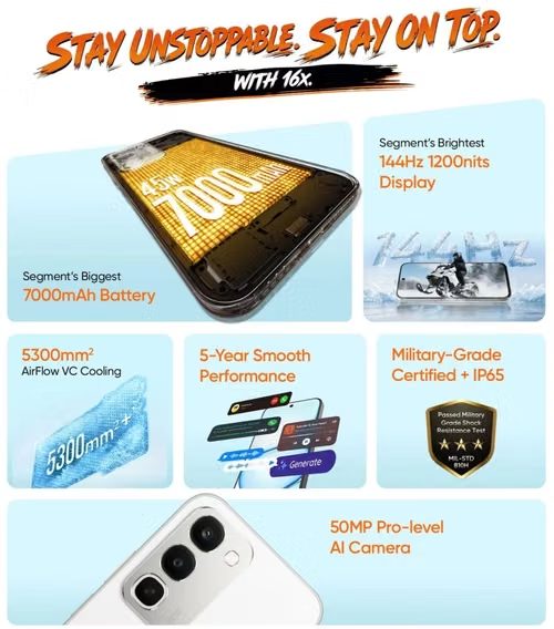 Realme 16x with 7000 mAh battery and 144 Hz screen launches August 12 Realme 16x with 7000 mAh battery and 144 Hz screen launches August 12