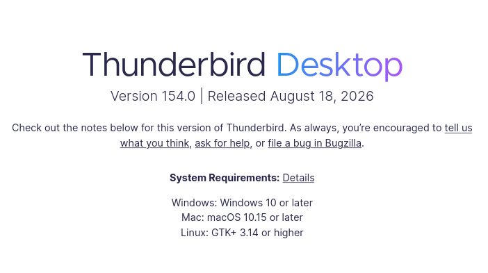 Thunderbird 154.0 arrives with Microsoft Graph support and system tray hiding Thunderbird 154.0 arrives with Microsoft Graph support and system tray hiding