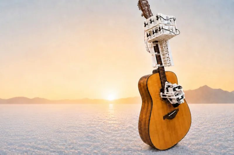 Twin robots play acoustic guitar for $100 — but you must 3D-print them yourself Twin robots play acoustic guitar for $100 — but you must 3D-print them yourself