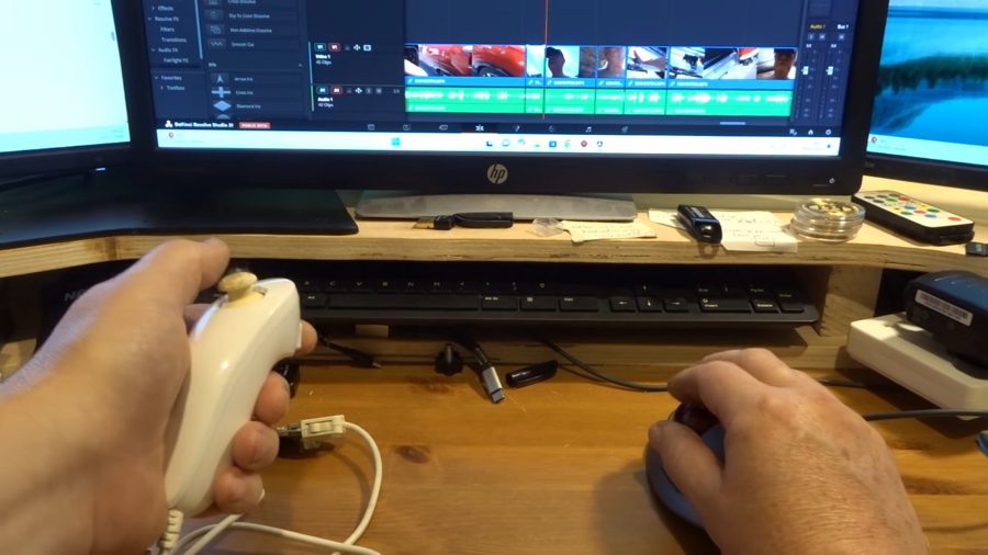 Video editor turns Wii Nunchuk into a macropad to save his wrist from keyboard strain